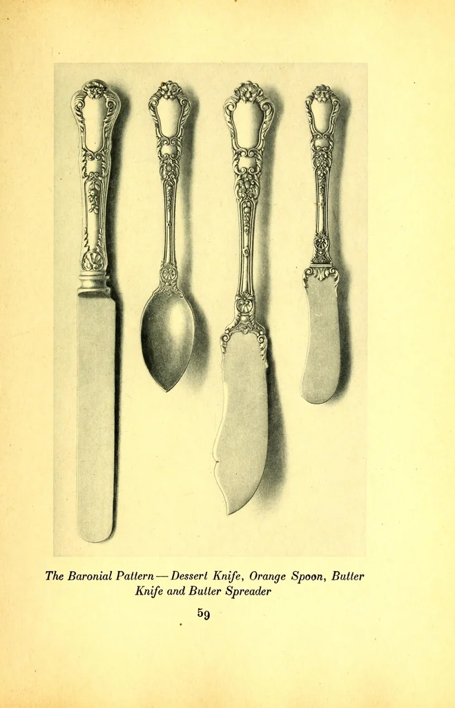 An illustration from Silver for the dining room, selected periods, 1912, leaf 81