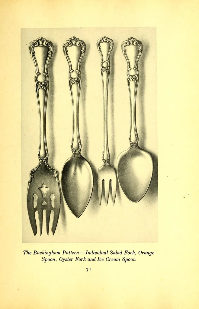 An illustration from Silver for the dining room, selected periods, 1912, leaf 93