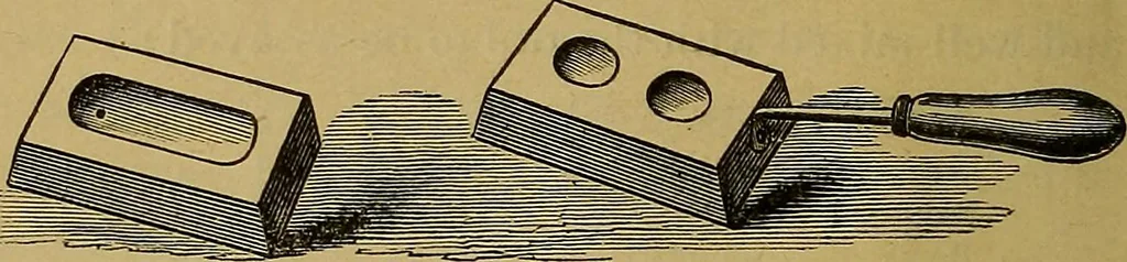 An illustration from The silversmith's handbook : containing full instructions for the alloying and working of silver, including the different modes of refining and melting the metal; its solders; the preparation of imitation alloys..., 1921, leaf 57