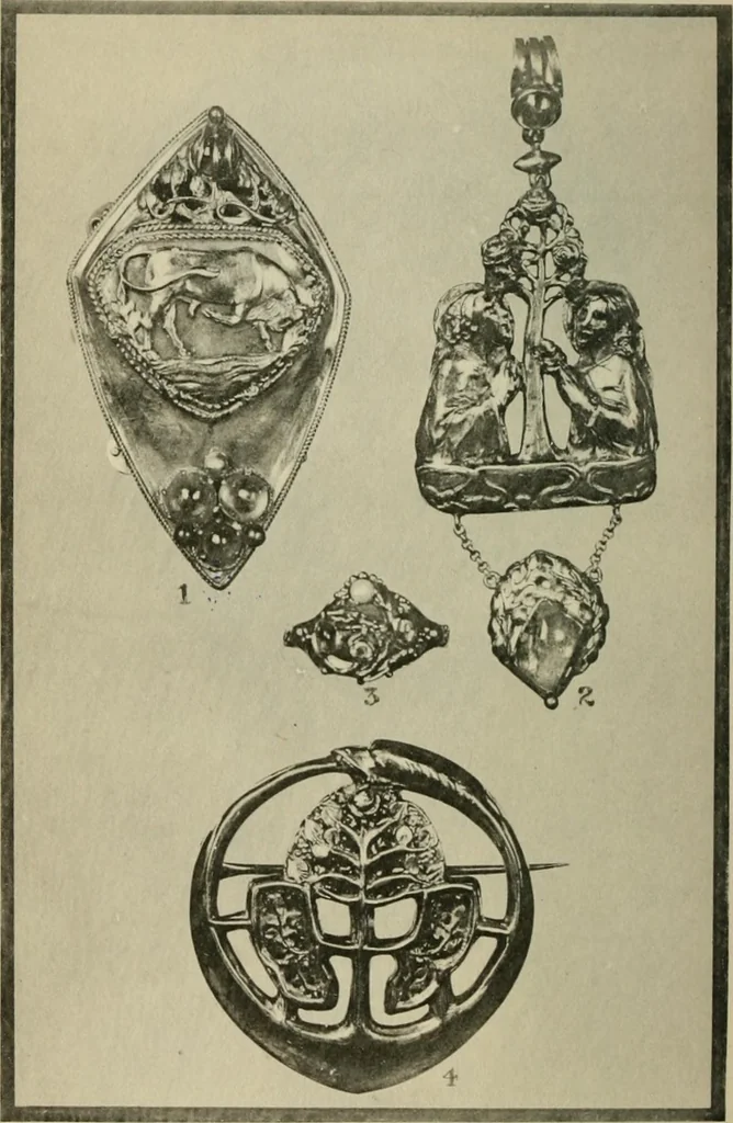 An illustration from Silverwork and jewelery; a text-book for students and workers in metal, by H. Wilson, 1903, leaf 317
