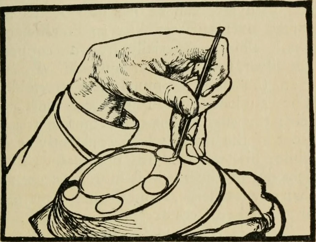 An illustration from Silverwork and jewelery; a text-book for students and workers in metal, by H. Wilson, 1903, leaf 56