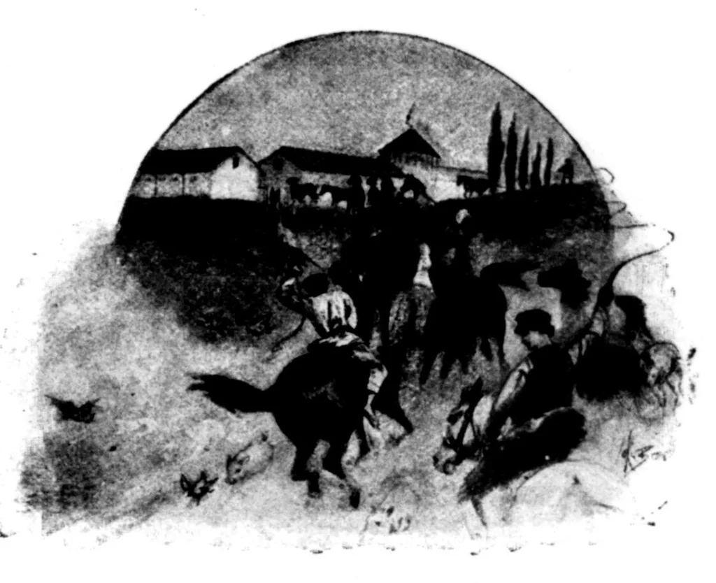 An illustration from The Badminton Magazine 1897-03: Vol 4 Iss 20, 1897, leaf 108