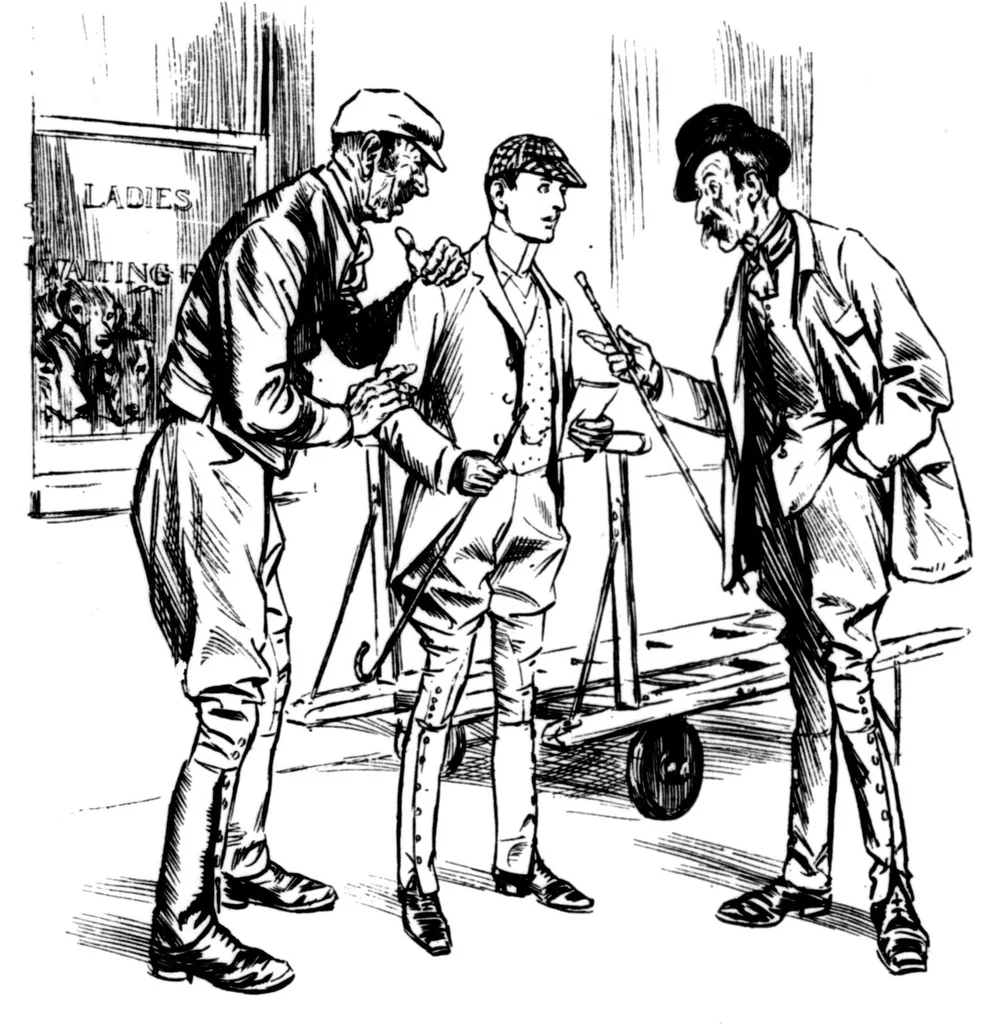 An illustration from The Badminton Magazine of Sports and Pasttimes 1900-01: Vol 10 Iss 54, 1900, leaf 11