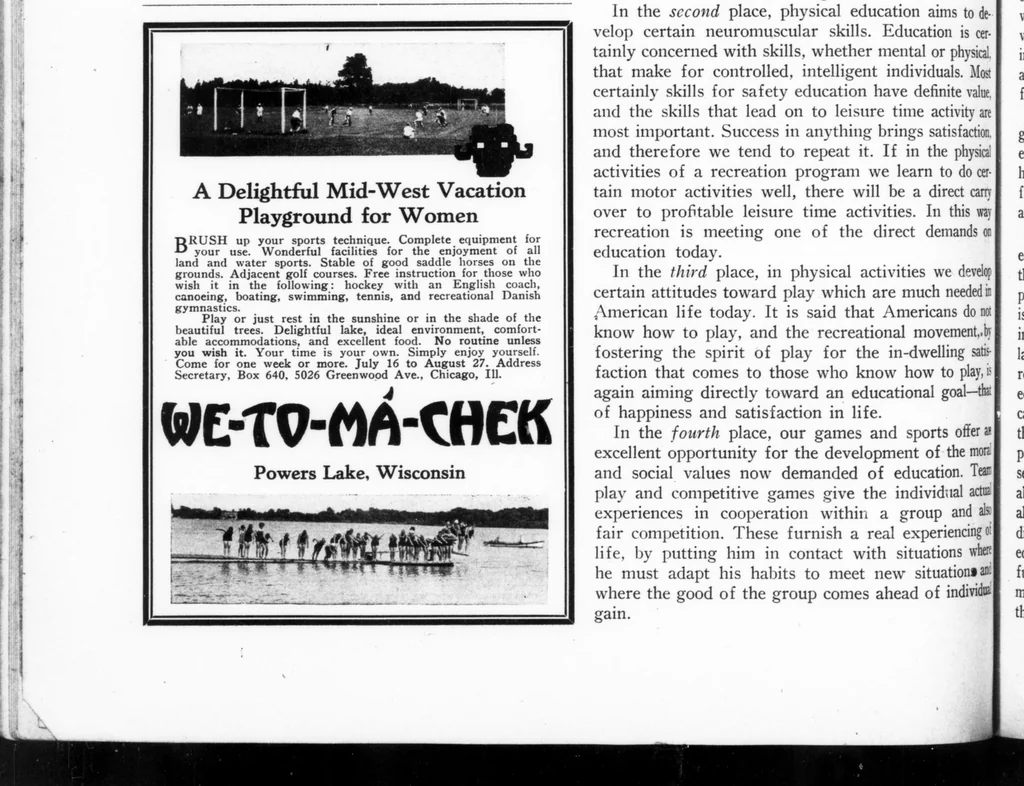 An illustration from American Association for Health, Physical Education and Recreation Journal 1930-04: Vol 1 Iss 4, 1930, leaf 49