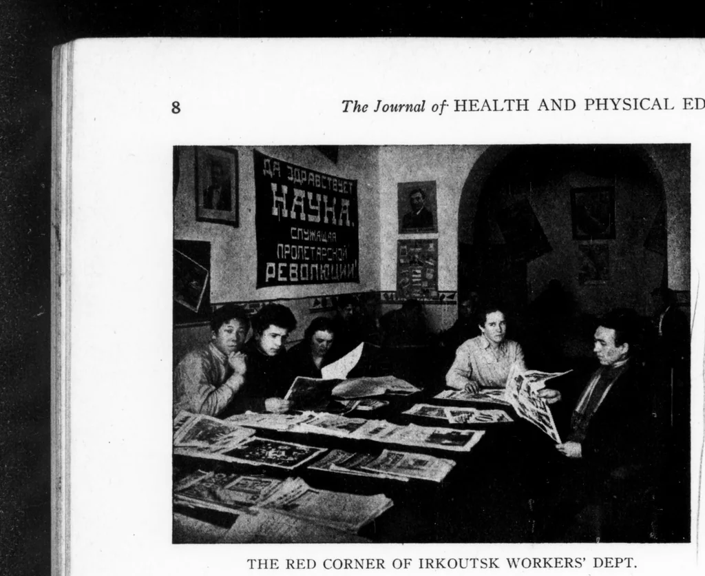 An illustration from American Association for Health, Physical Education and Recreation Journal 1930-06: Vol 1 Iss 6, 1930, leaf 9