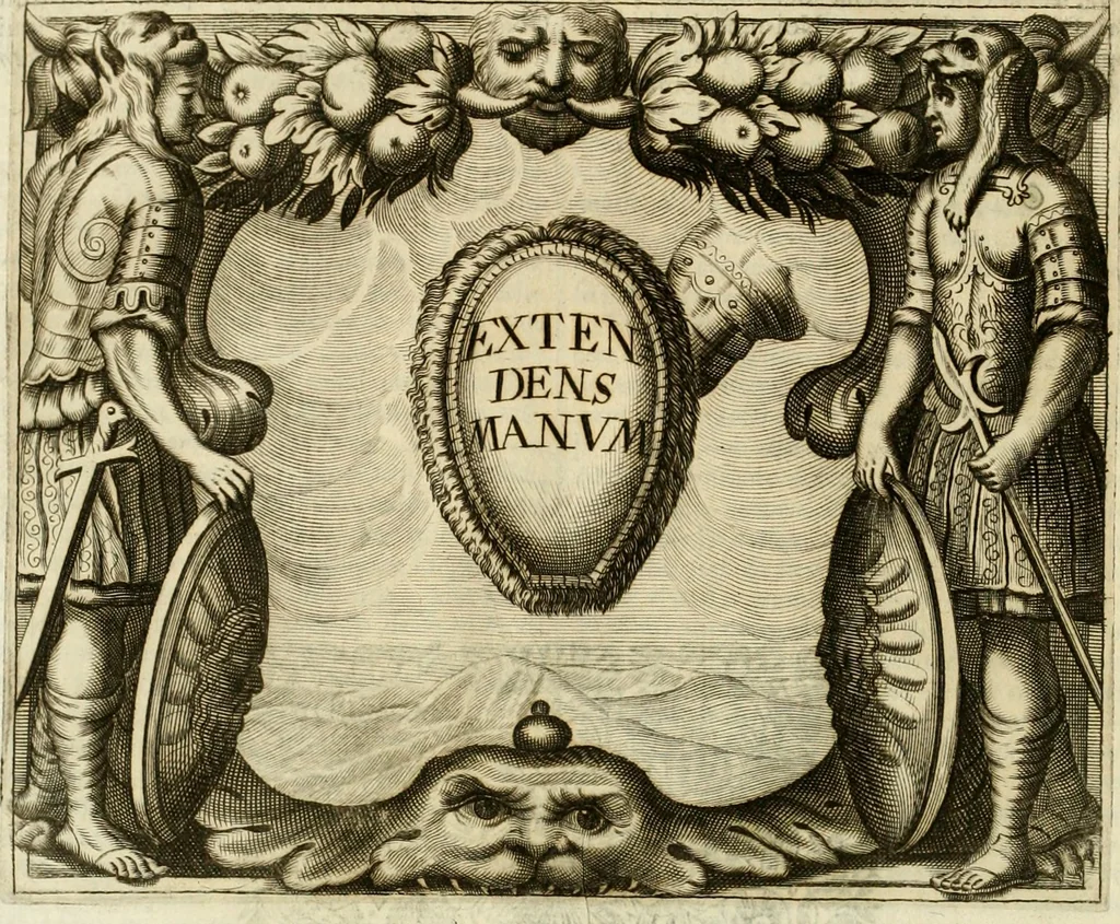 An illustration from Simboli predicabili : estratti da sacri evangeli che corrono nella quadragesima : delineati con morali, & eruditi discorsi, 1692, leaf 105