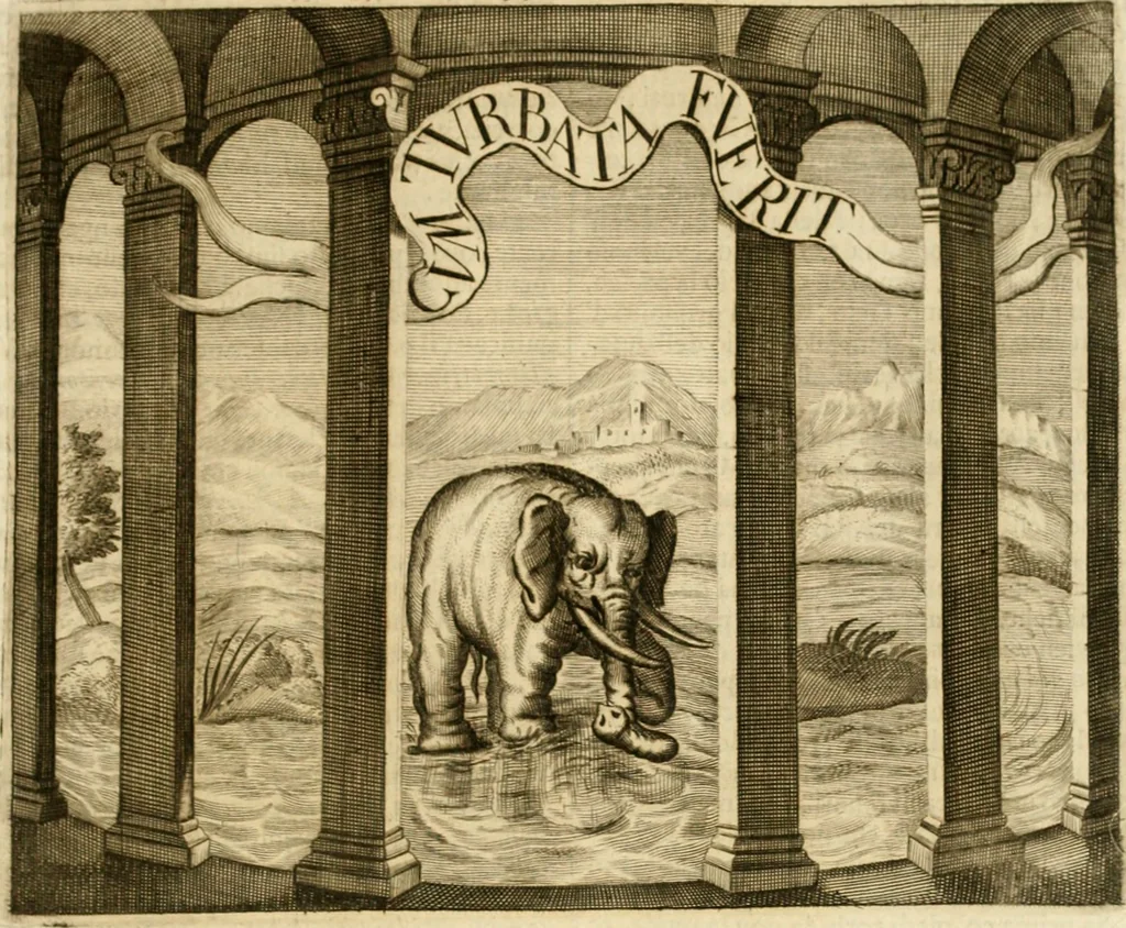 An illustration from Simboli predicabili : estratti da sacri evangeli che corrono nella quadragesima : delineati con morali, & eruditi discorsi, 1692, leaf 128