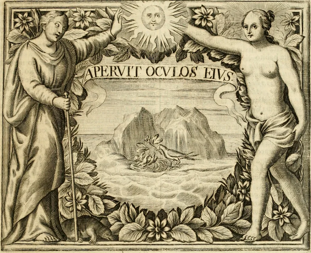 An illustration from Simboli predicabili : estratti da sacri evangeli che corrono nella quadragesima : delineati con morali, & eruditi discorsi, 1692, leaf 306