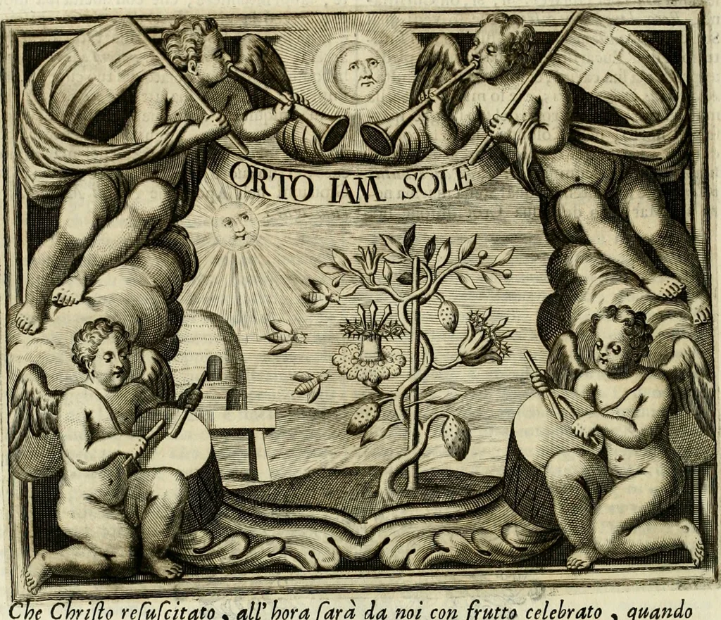 An illustration from Simboli predicabili : estratti da sacri evangeli che corrono nella quadragesima : delineati con morali, & eruditi discorsi, 1692, leaf 453