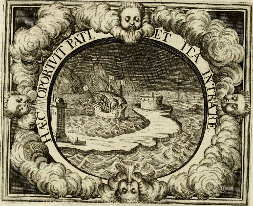 An illustration from Simboli predicabili : estratti da sacri evangeli che corrono nella quadragesima : delineati con morali, & eruditi discorsi, 1692, leaf 465