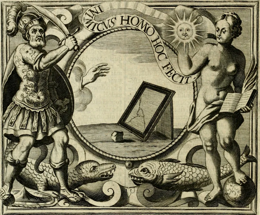 An illustration from Simboli predicabili : estratti da sacri evangeli che corrono nella quadragesima : delineati con morali, & eruditi discorsi, 1692, leaf 117