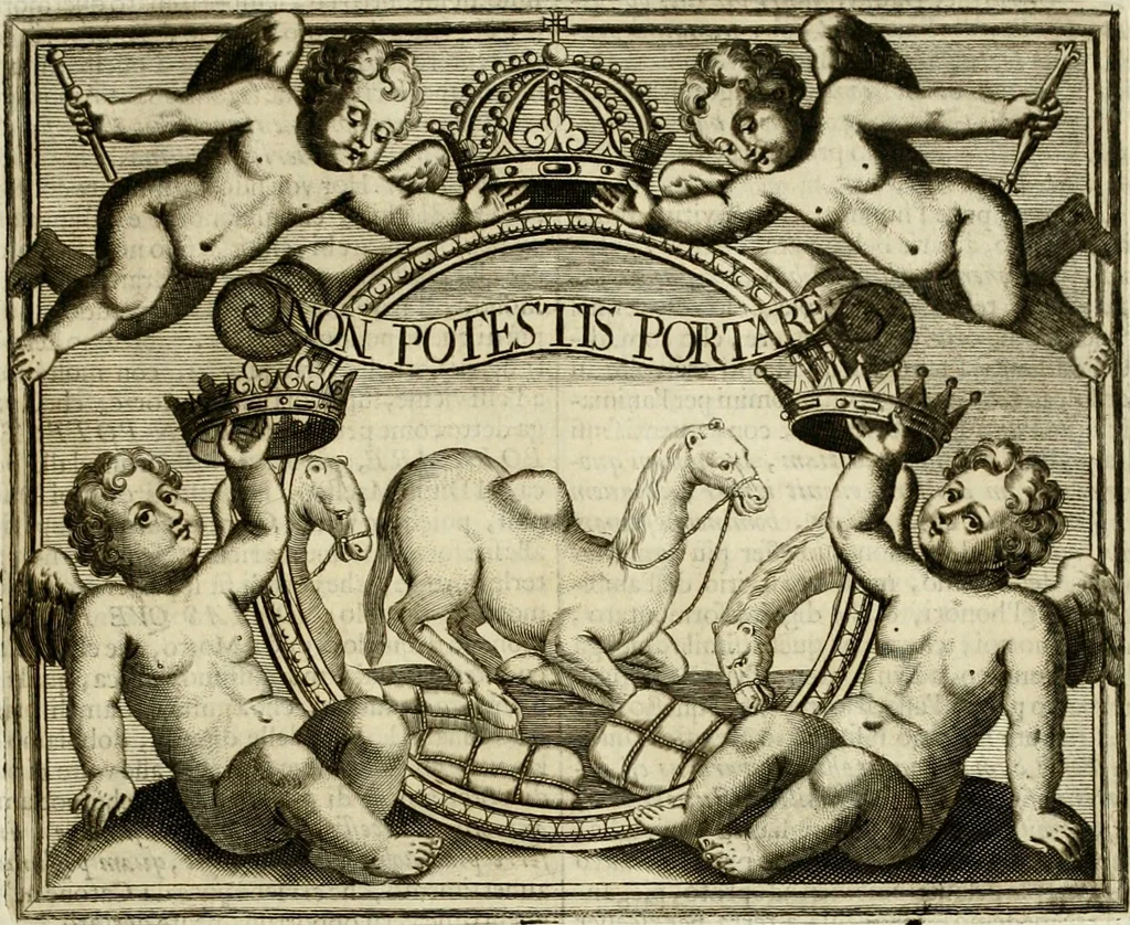 An illustration from Simboli predicabili : estratti da sacri evangeli che corrono nella quadragesima : delineati con morali, & eruditi discorsi, 1692, leaf 206