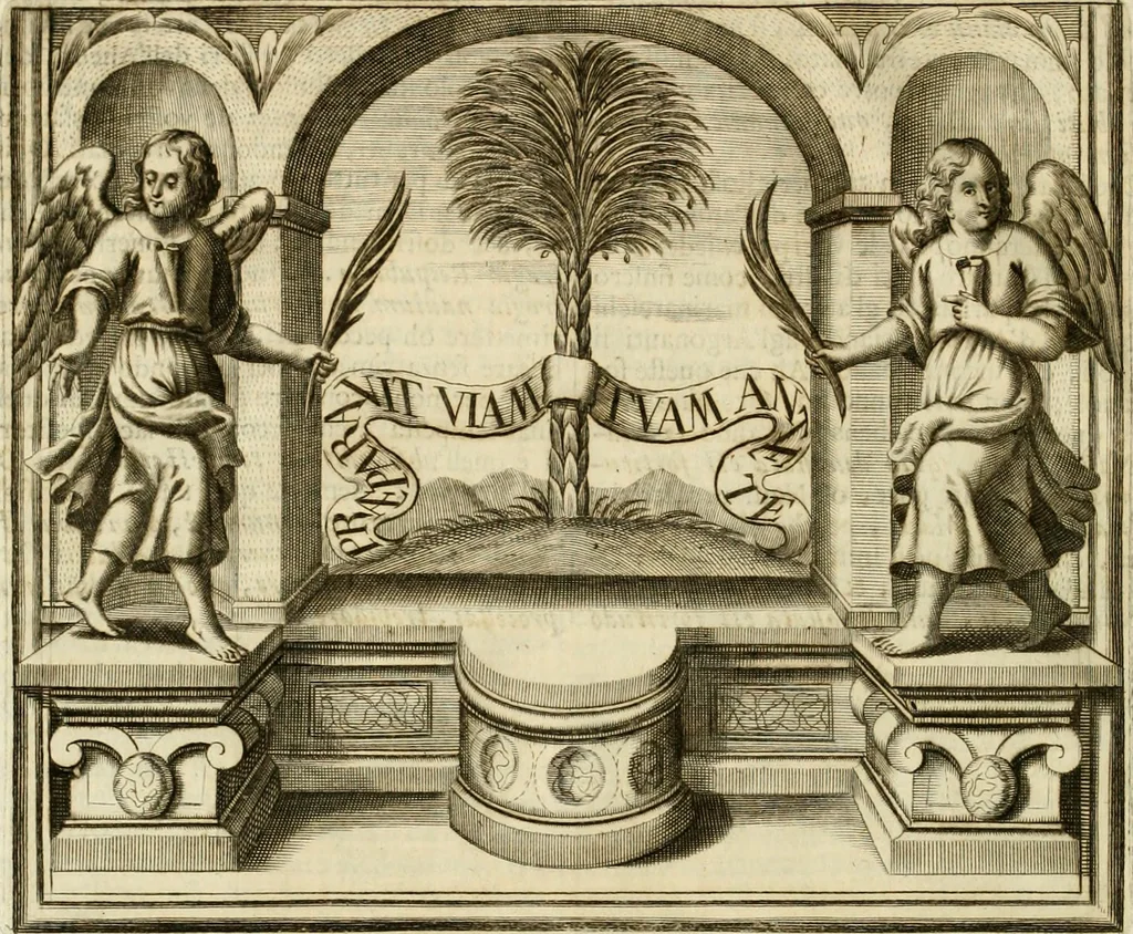 An illustration from Simboli predicabili : estratti da sacri evangeli che corrono nella quadragesima : delineati con morali, & eruditi discorsi, 1692, leaf 27
