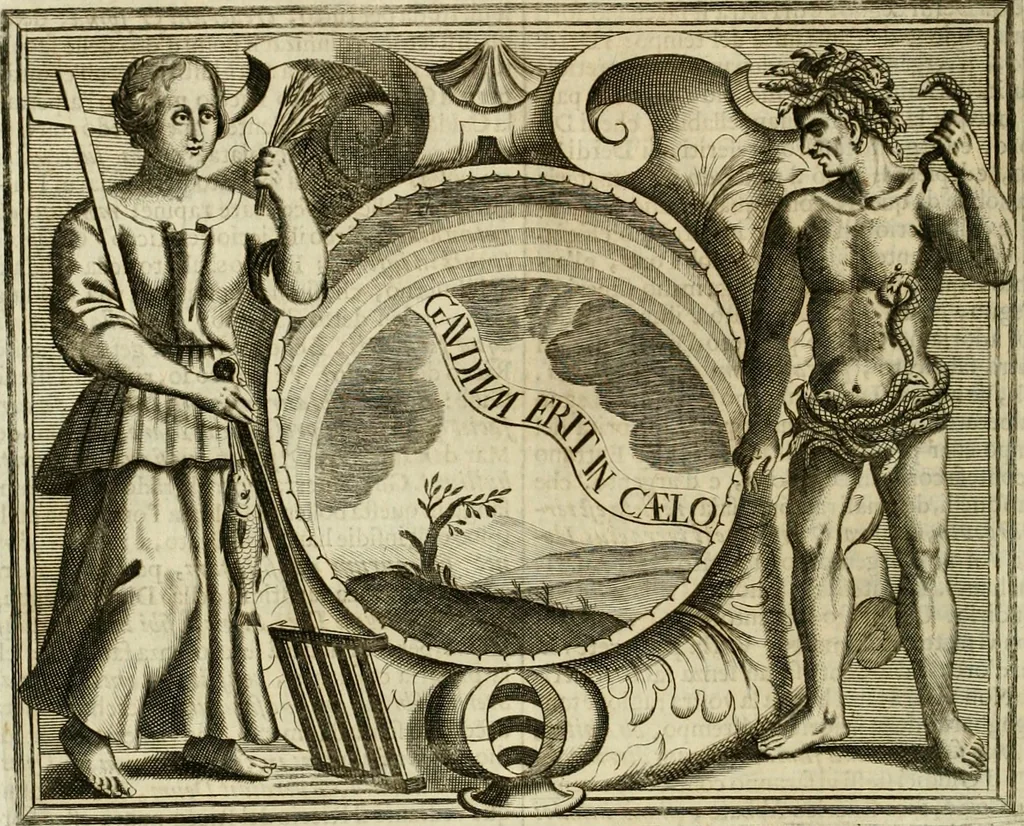 An illustration from Simboli predicabili : estratti da sacri evangeli che corrono nella quadragesima : delineati con morali, & eruditi discorsi, 1692, leaf 273