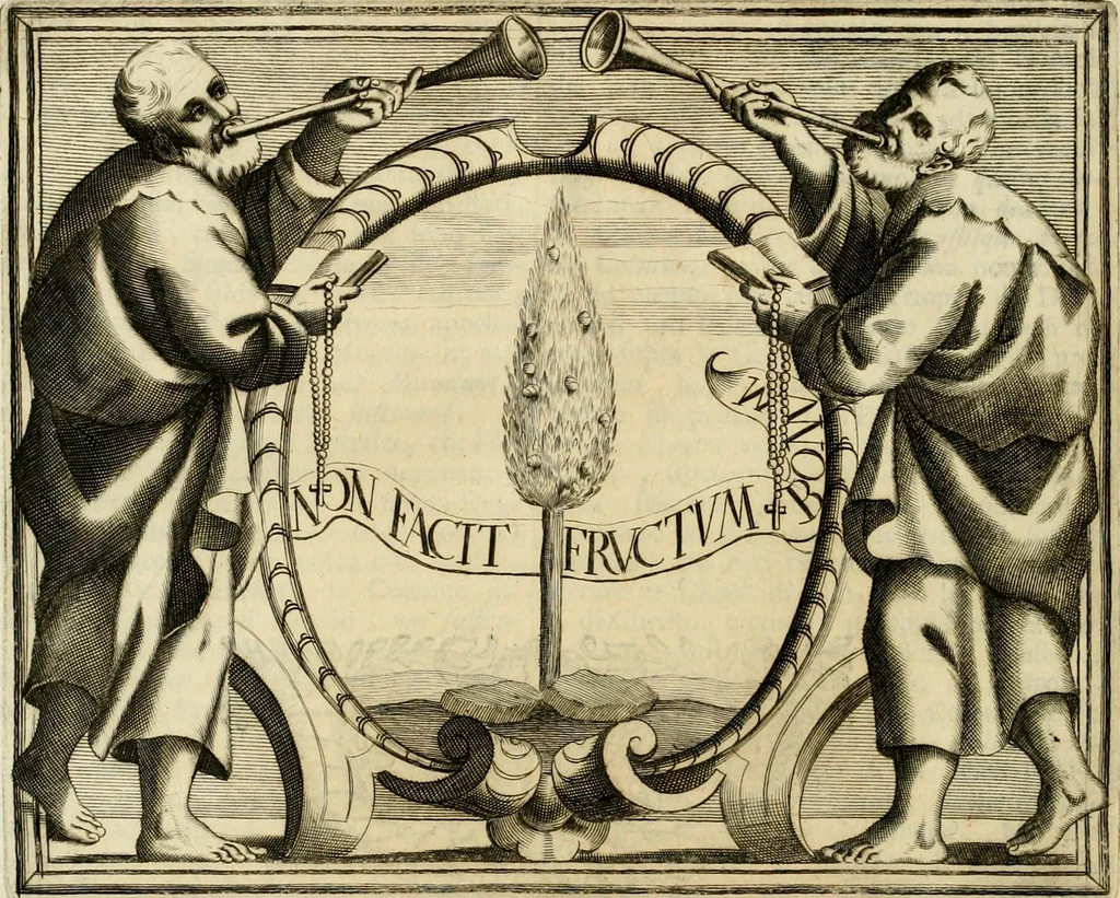 An illustration from Simboli predicabili : estratti da sacri evangeli che corrono nella quadragesima : delineati con morali, & eruditi discorsi, 1692, leaf 319