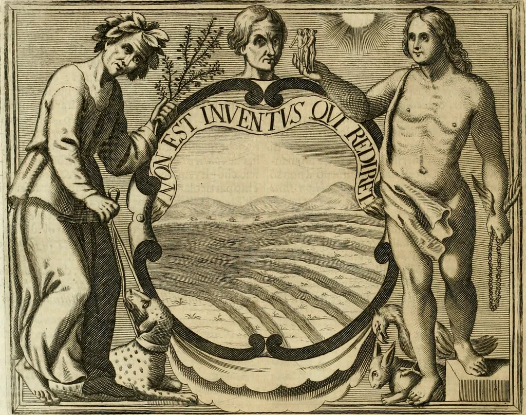 An illustration from Simboli predicabili : estratti da sacri evangeli che corrono nella quadragesima : delineati con morali, & eruditi discorsi, 1692, leaf 387
