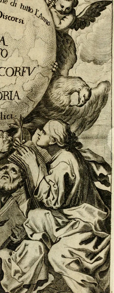 An illustration from Simboli predicabili : estratti da sacri evangeli che corrono nella quadragesima : delineati con morali, & eruditi discorsi, 1692, leaf 6