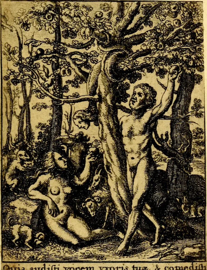 An illustration from Simolachri, historie, e figure de la morte. La medicina de l'anima [di Urbanus Rhegius] Il modo, e la via di consolar gl'infermi. Un sermone di San Cipriano, de la mortalità. Due orationi, l'una à Dio, e l'altra à Christo. Un sermone di D. Giovan Chrisostomo, che ci essorta à patienza. Aiuntovi de novo molte figure mai più stampate, 1549, leaf 10