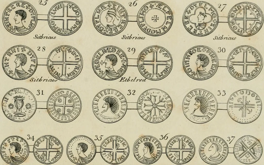An illustration from Simon's Essay on Irish coins, and of the currency of foreign monies in Ireland; with Mr. Snelling's supplement, 1810, leaf 196
