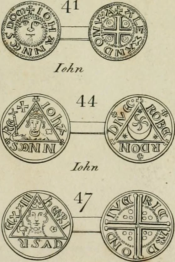 An illustration from Simon's Essay on Irish coins, and of the currency of foreign monies in Ireland; with Mr. Snelling's supplement, 1810, leaf 196
