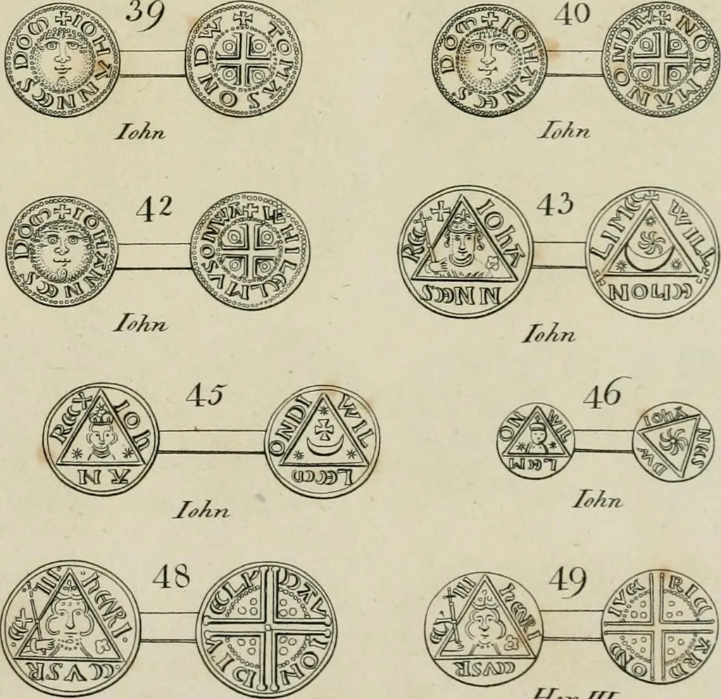 An illustration from Simon's Essay on Irish coins, and of the currency of foreign monies in Ireland; with Mr. Snelling's supplement, 1810, leaf 196