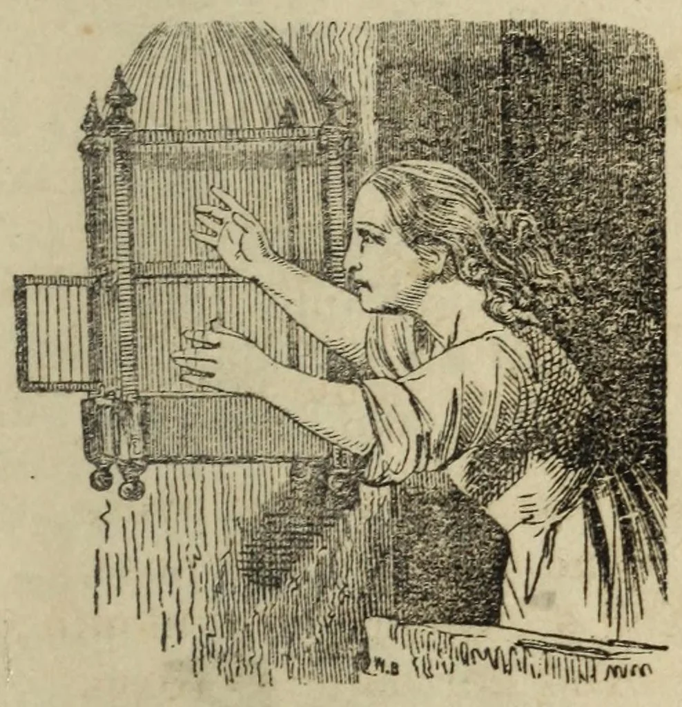 An illustration from Simple poems for infant minds, 1856, leaf 9
