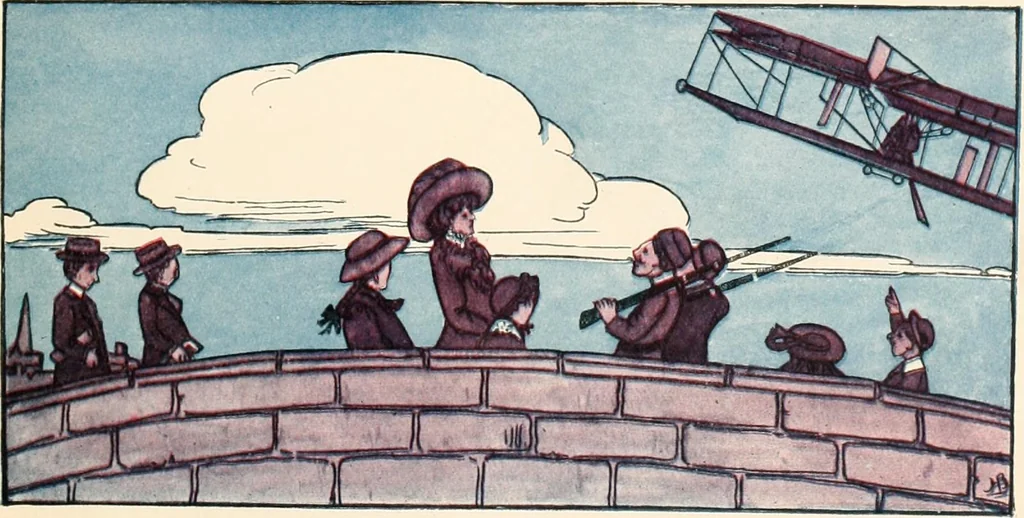 An illustration from The singing circle; a picture book of action songs, other songs, and dances, 1911, leaf 22