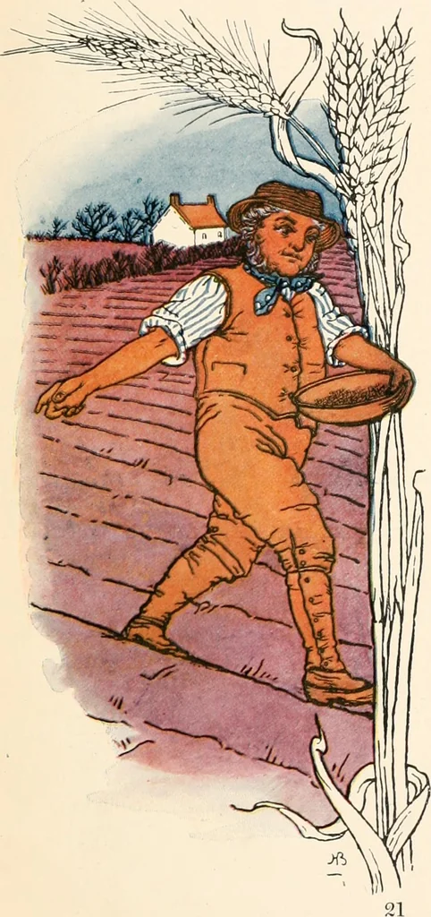 An illustration from The singing circle; a picture book of action songs, other songs, and dances, 1911, leaf 26