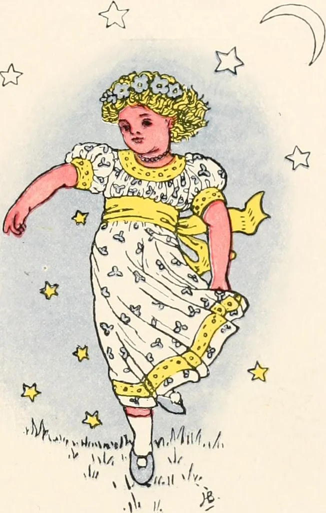 An illustration from The singing circle; a picture book of action songs, other songs, and dances, 1911, leaf 32