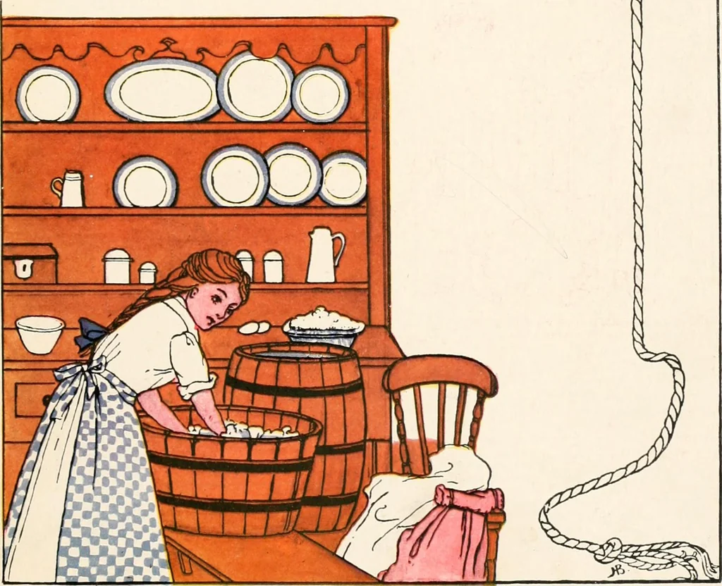 An illustration from The singing circle; a picture book of action songs, other songs, and dances, 1911, leaf 38