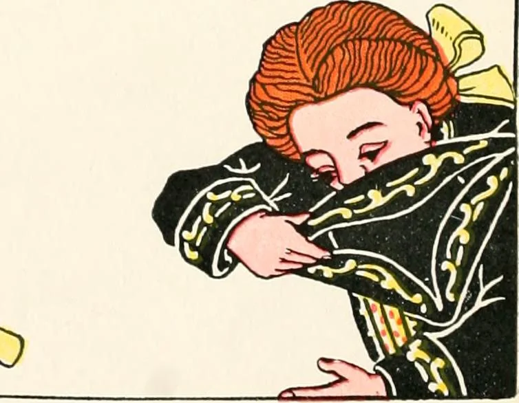 An illustration from The singing circle; a picture book of action songs, other songs, and dances, 1911, leaf 45