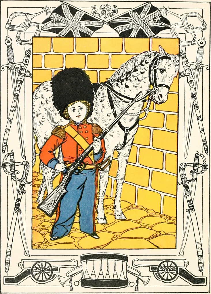 An illustration from The singing circle; a picture book of action songs, other songs, and dances, 1911, leaf 47