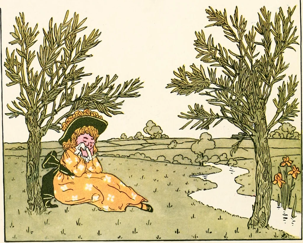 An illustration from The singing circle; a picture book of action songs, other songs, and dances, 1911, leaf 49