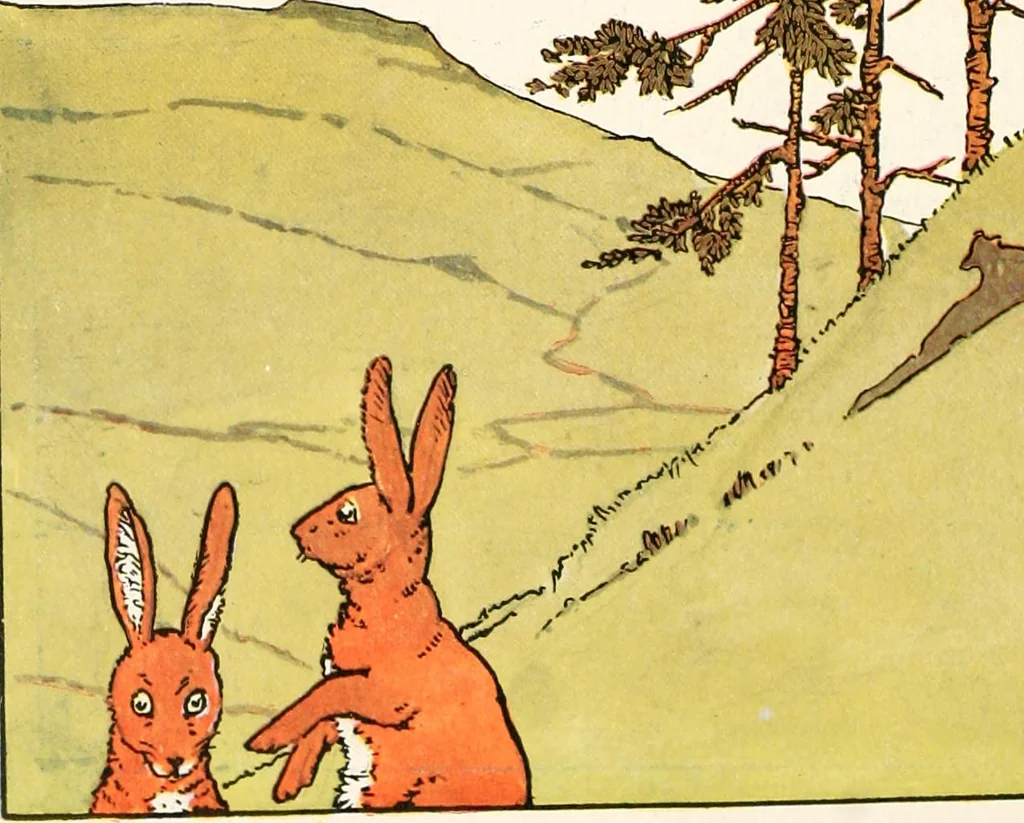 An illustration from The singing circle; a picture book of action songs, other songs, and dances, 1911, leaf 53