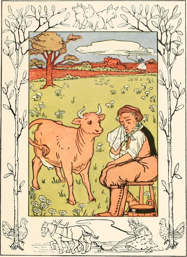 An illustration from The singing circle; a picture book of action songs, other songs, and dances, 1911, leaf 56