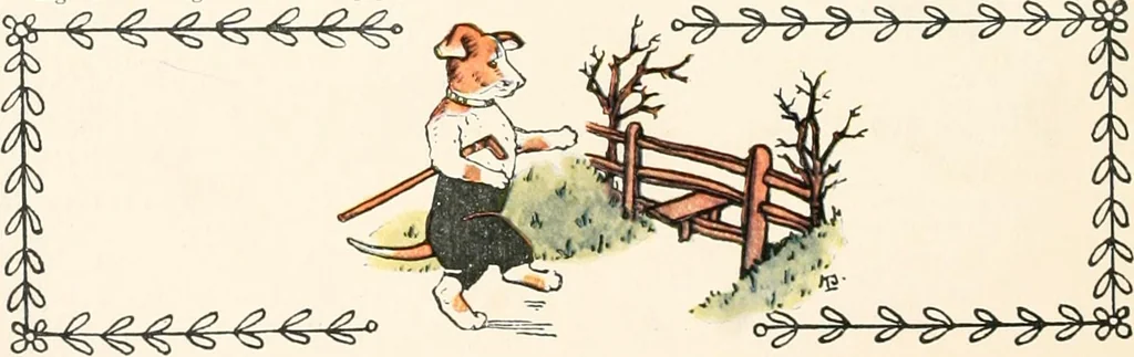An illustration from The singing circle; a picture book of action songs, other songs, and dances, 1911, leaf 63
