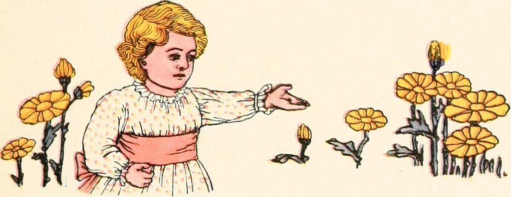 An illustration from The singing circle; a picture book of action songs, other songs, and dances, 1911, leaf 64