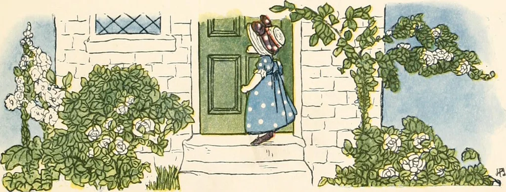 An illustration from The singing circle; a picture book of action songs, other songs, and dances, 1911, leaf 66
