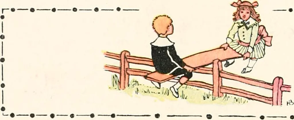 An illustration from The singing circle; a picture book of action songs, other songs, and dances, 1911, leaf 69