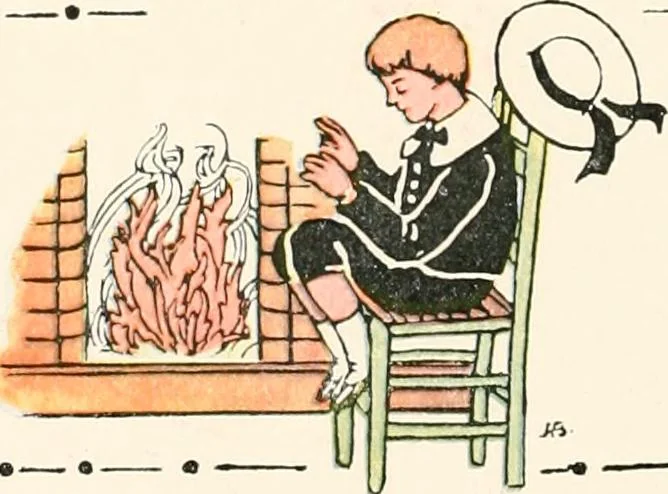 An illustration from The singing circle; a picture book of action songs, other songs, and dances, 1911, leaf 69