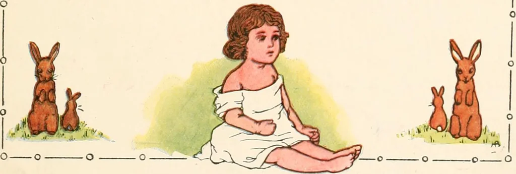 An illustration from The singing circle; a picture book of action songs, other songs, and dances, 1911, leaf 70
