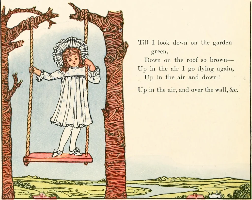 An illustration from The singing circle; a picture book of action songs, other songs, and dances, 1911, leaf 73