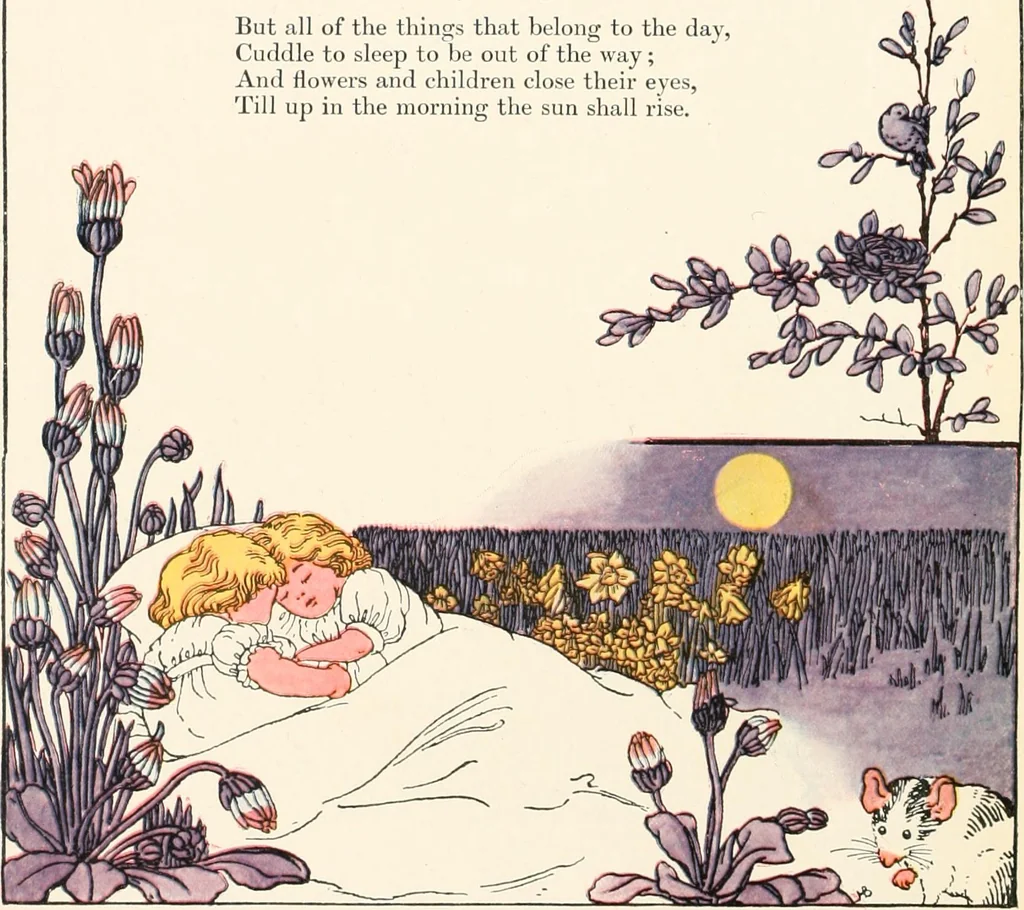 An illustration from The singing circle; a picture book of action songs, other songs, and dances, 1911, leaf 79