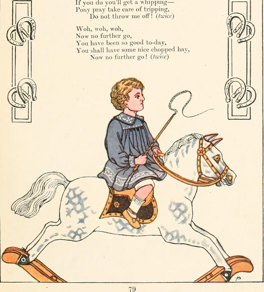 An illustration from The singing circle; a picture book of action songs, other songs, and dances, 1911, leaf 84