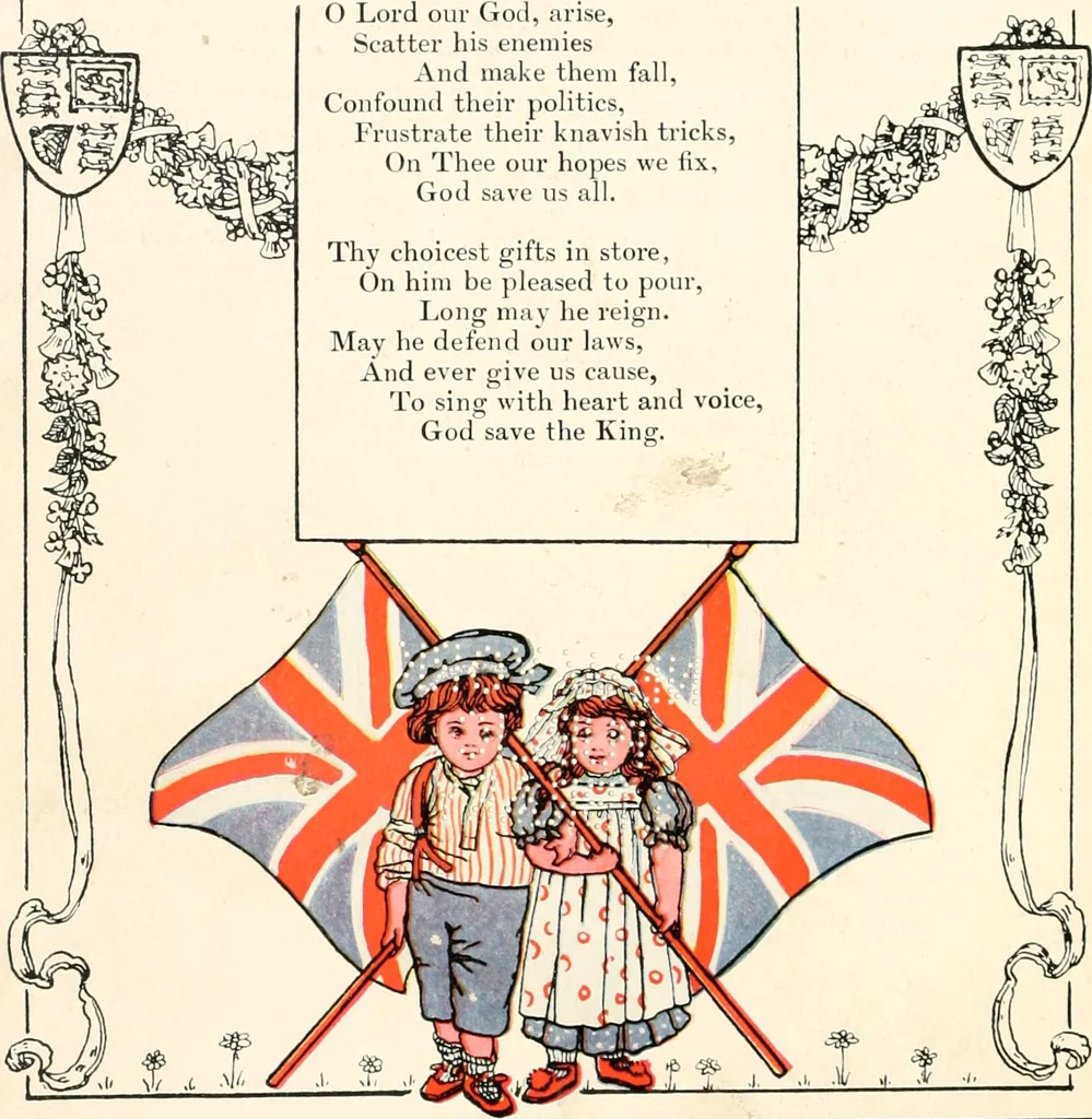 An illustration from The singing circle; a picture book of action songs, other songs, and dances, 1911, leaf 93