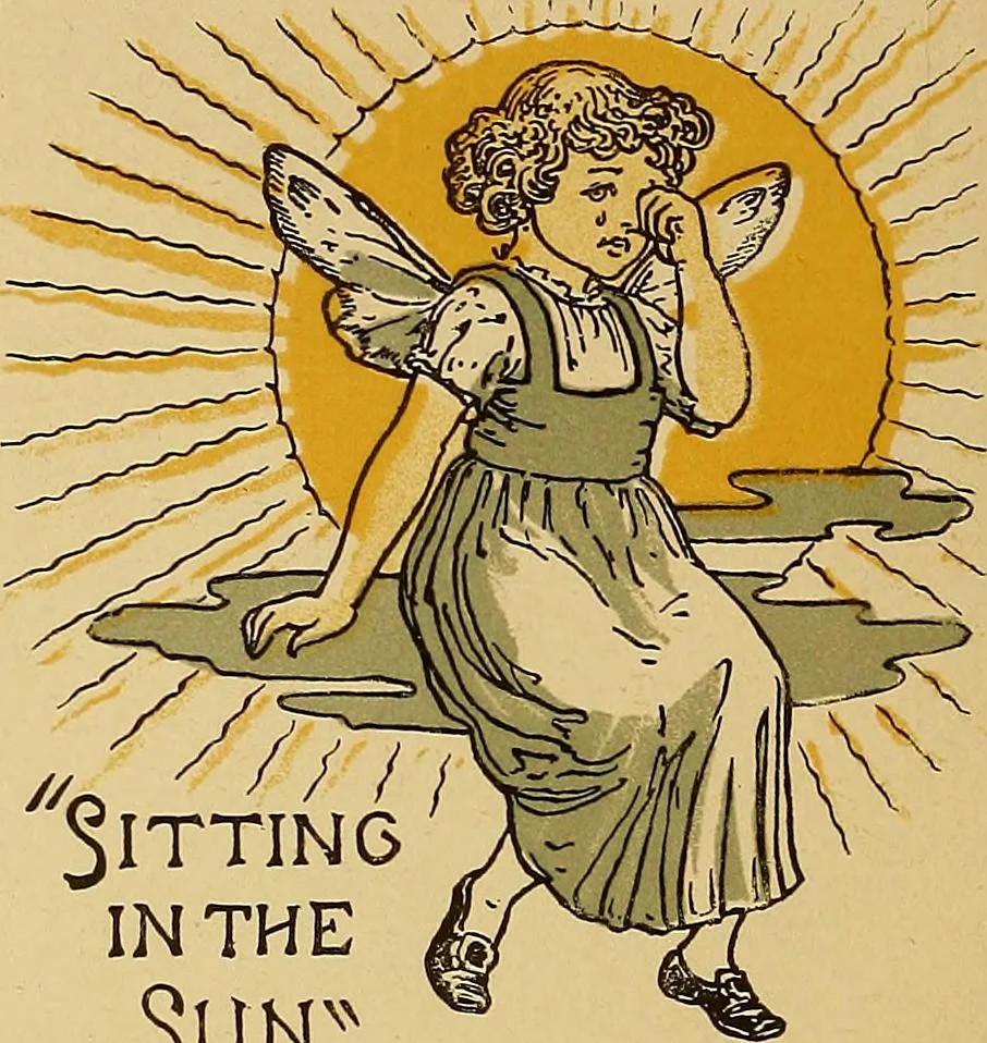An illustration from Singing games, 1890, leaf 17