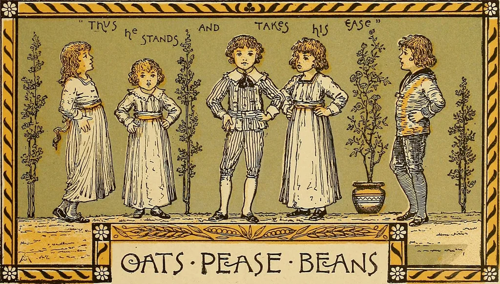 An illustration from Singing games, 1890, leaf 18