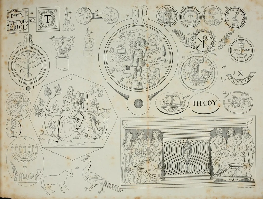 An illustration from Sinnbilder und Kunstvorstellungen der alten Christen, 1825, leaf 141