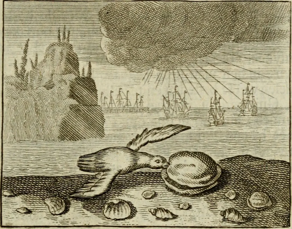 An illustration from Sinne- en minne-beelden ; Selfstryt ; Tooneel der mannelyke agtbaarheydt ; Galathea of Herderskalsgt ; Klagende maegden : en andere mengelrymen, 1779, leaf 102