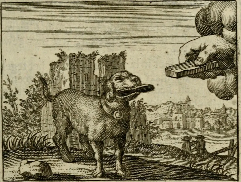 An illustration from Sinne- en minne-beelden ; Selfstryt ; Tooneel der mannelyke agtbaarheydt ; Galathea of Herderskalsgt ; Klagende maegden : en andere mengelrymen, 1779, leaf 144